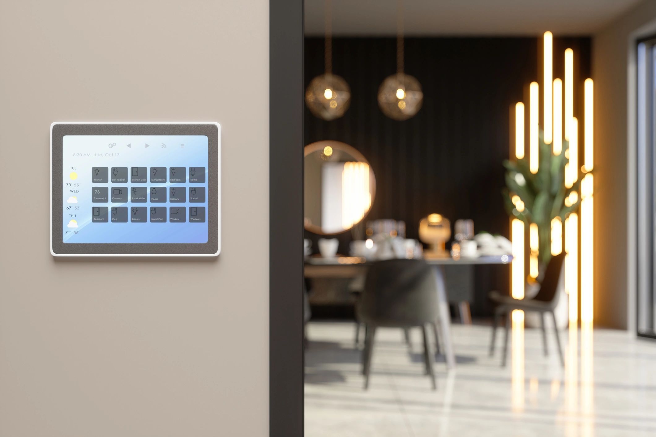 Smart thermostat and home controls